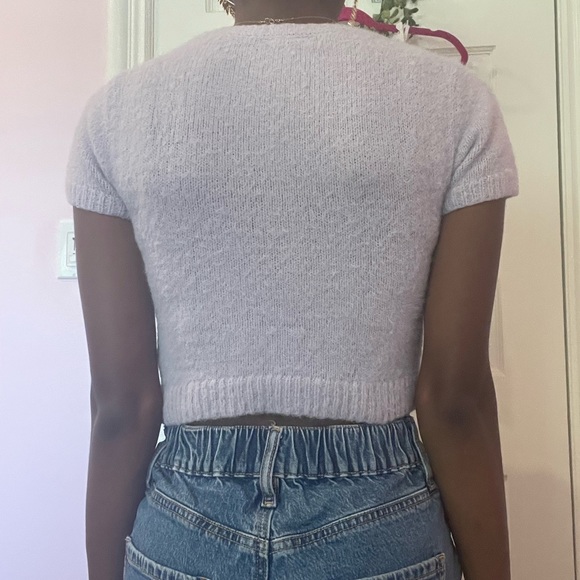 Lavender Garage sweater short sleeve top - Picture 6 of 6
